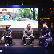 Talk show Bellezza ed ecosostenibilità - DDN Phutura in Piazza Castello. Giorgio Caporaso, Mariella Milani, Giacomo La Bua, Letizia Fontanelli
