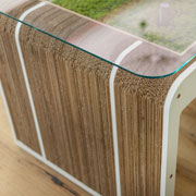MorePlus-Desk- cardboard desk with moss by Giorgio Caporaso for Lessmore
