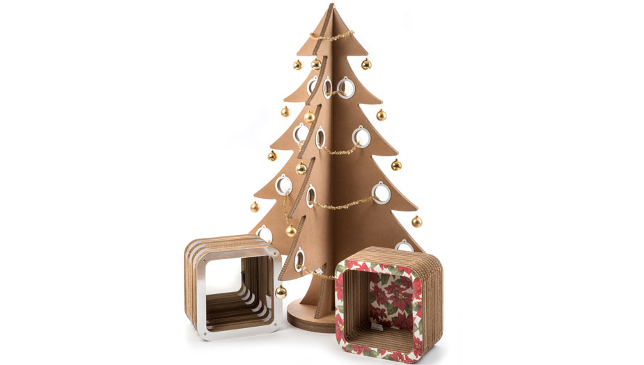 alberi di Natale in cartone